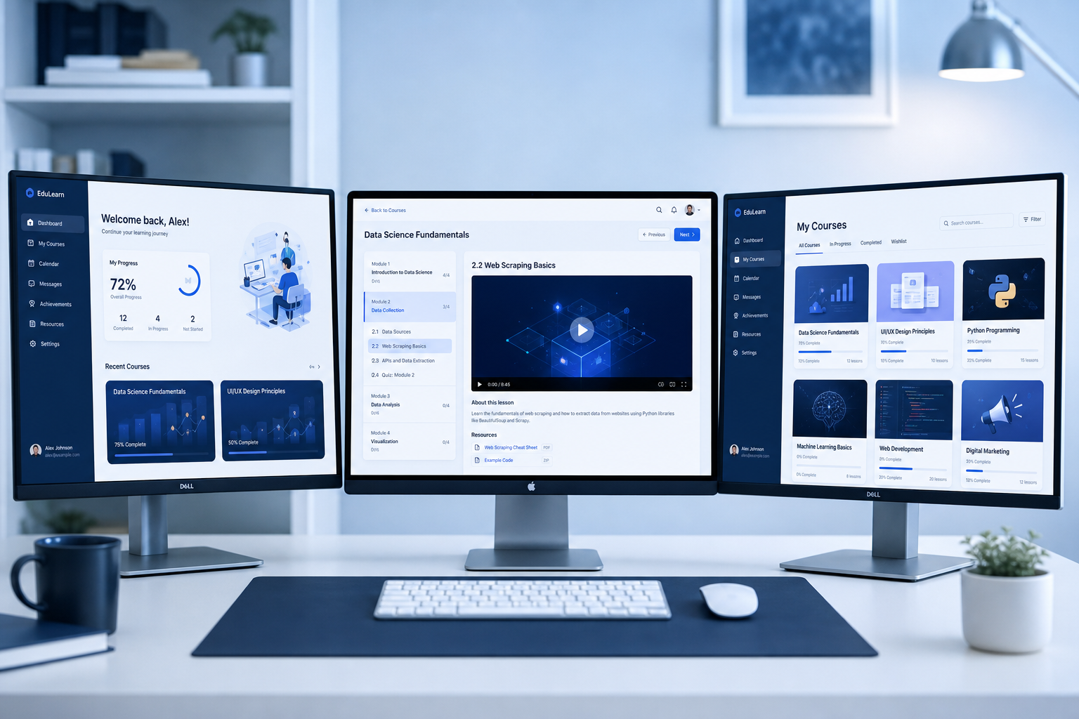 Bovingdon-Gray LMS design and UI/UX development for healthcare training
